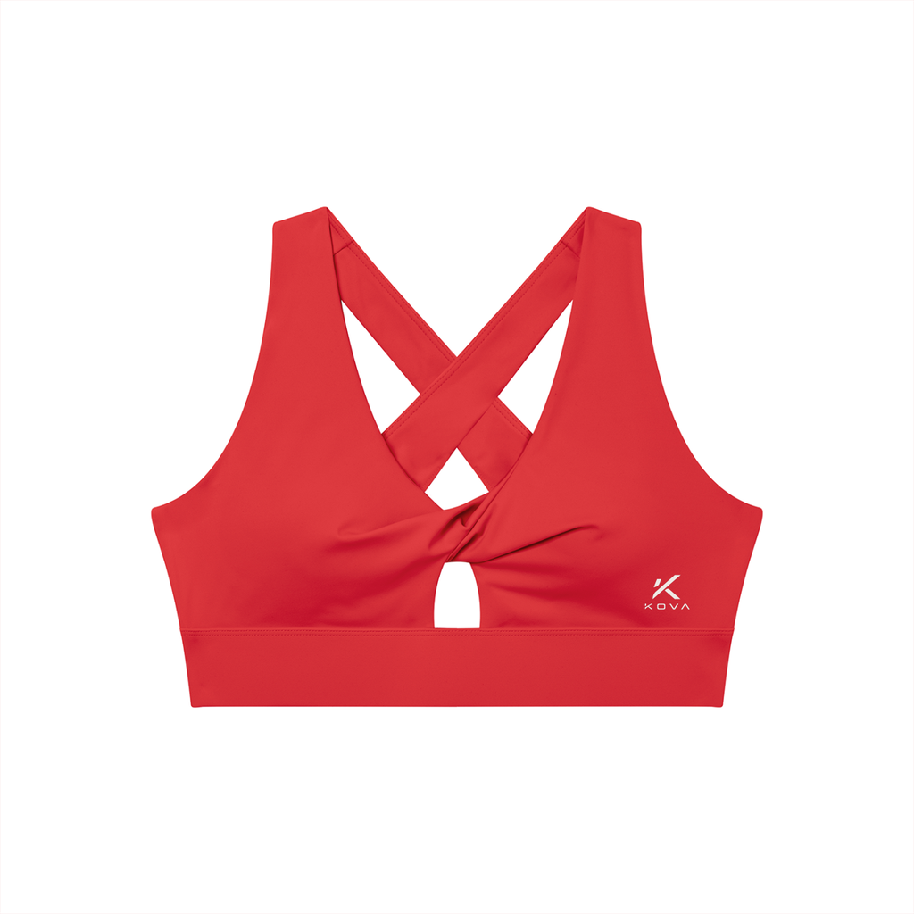 Women's Twist Front V-Neck Sports Bra